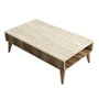 Hanah Home Mesa de centro Milan - Walnut, Travertine